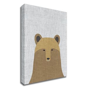 Impression sur toile à motif « Grizzly Bear » par Tangletown Fine Art de 24 po h. x 16 po l.