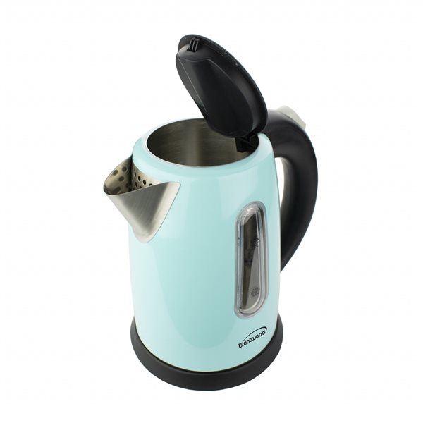 Brentwood Blue Stainless Steel 1-L Cordless Digital Electric 