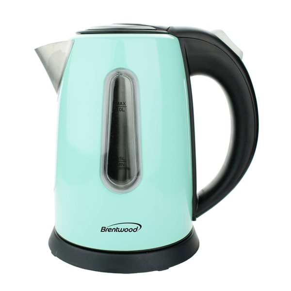 Brentwood Blue Stainless Steel 1-L Cordless Digital Electric 