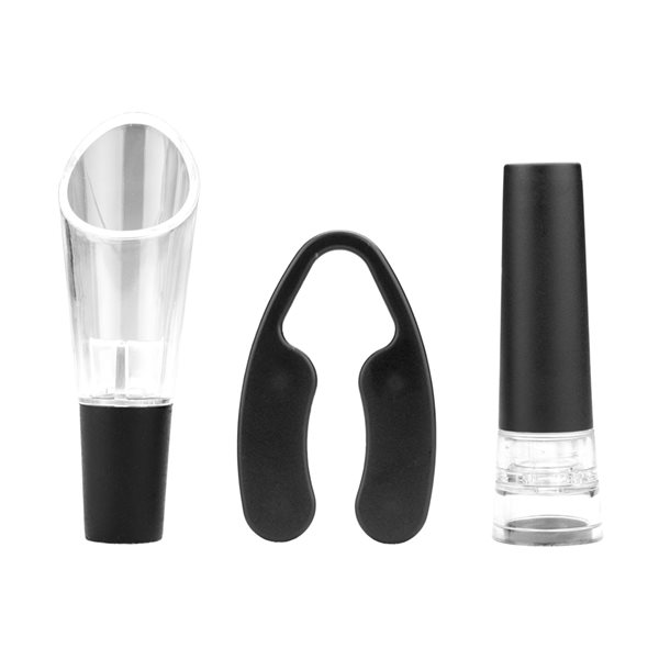 Brentwood Black Air Pump Wine Bottle Opener with Accessories