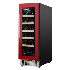 Equator Advanced Appliances 18-Bottle Capacity Red Dual Zone Built-In/Freestanding Wine Refrigerator
