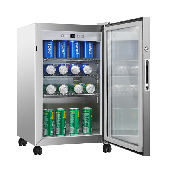 Image of Equator Advanced Appliances | 26-Can Capacity (2.3-Cu Ft) Stainless Steel Built-In/freestanding Outdoor Refrigerator | Rona
