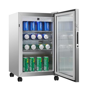 Equator Advanced Appliances OR 230 26-Can Capacity (2.3-cu ft) Stainless Steel Built-In/Freestanding Outdoor Refrigerator