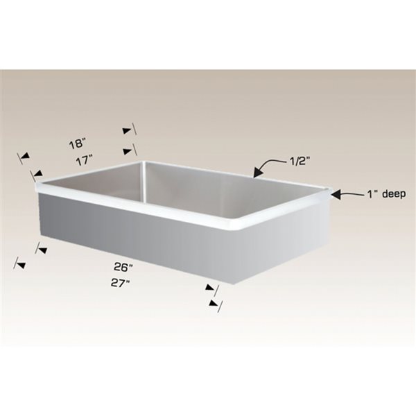American Imaginations 27in x 18in Stainless Steel Undermount Laundry