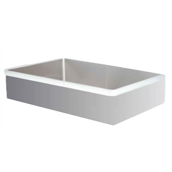 American Imaginations 27-in x 18-in Stainless Steel Undermount Laundry Sink with Drain