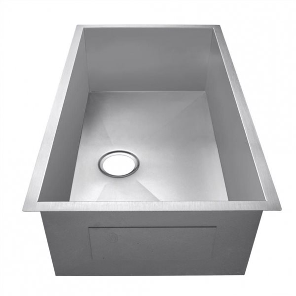 American Imaginations 27-in x 18-in Nickel/Stainless Steel Undermount Laundry Sink