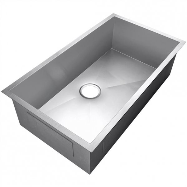 American Imaginations 27-in x 18-in Nickel/Stainless Steel Undermount Laundry Sink