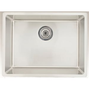 American Imaginations 22-in x 18-in Stainless Steel Undermount Laundry Sink with Drain