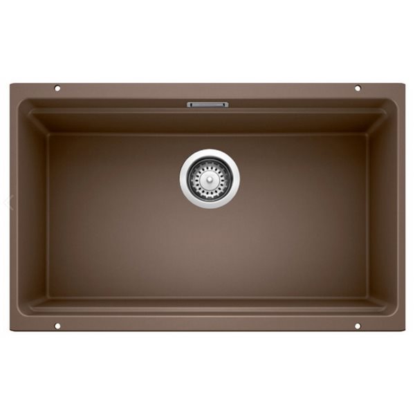 American Imaginations Undermount 18-in x 25-in Coffee Composite Granite Single Bowl Kitchen Sink