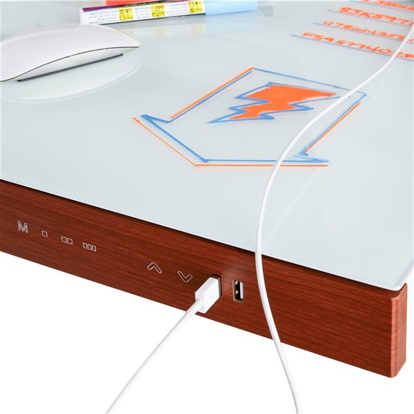 Vancouver Classics 47.24in White Modern/Contemporary Adjustable Desk