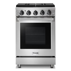 Thor Kitchen 24-in 4 Burners 3.7-cu ft Gas Range in Stainless Steel