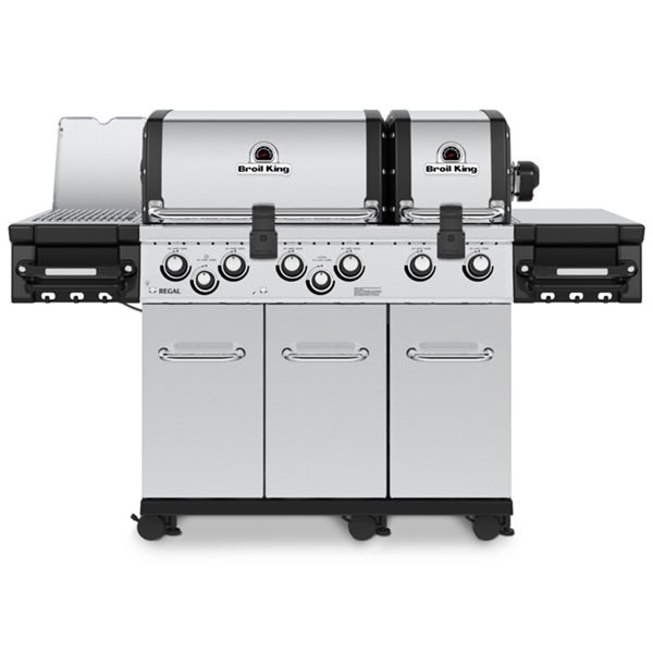 Barbecue gaz propane Regal S690 PRO IR Broil King acier inoxydable 6 brûleurs et rôtissoire 60000 BTU