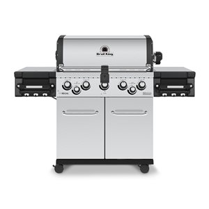 Broil King Regal S590 PRO IR Stainless Steel 5-burner Propane Gas Grill with 1 Rotisserie Burner
