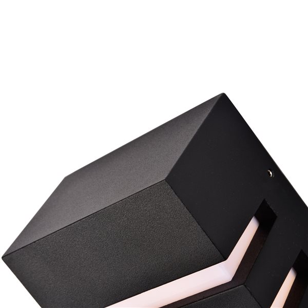 C Cattleya 9.75-in H Matte Black Hardwired LED Outdoor Wall Light