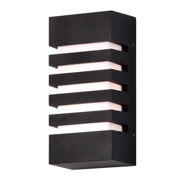 C Cattleya 9.75-in H Matte Black Hardwired LED Outdoor Wall Light