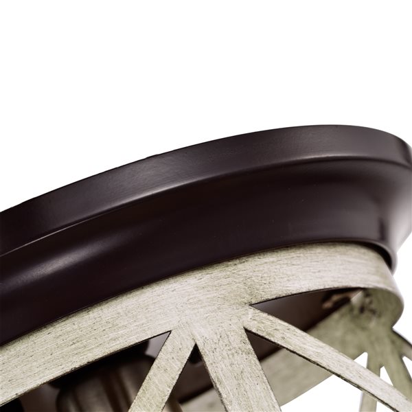 C Cattleya 9.75-in Oil-Rubbed Bronze Farmhouse Incandescent Flush Mount Light