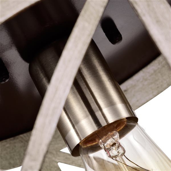 C Cattleya 9.75-in Oil-Rubbed Bronze Farmhouse Incandescent Flush Mount Light