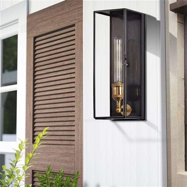 C Cattleya 14.25-in H Dark Bronze Hardwired Medium Base (E-26) Outdoor Wall Light