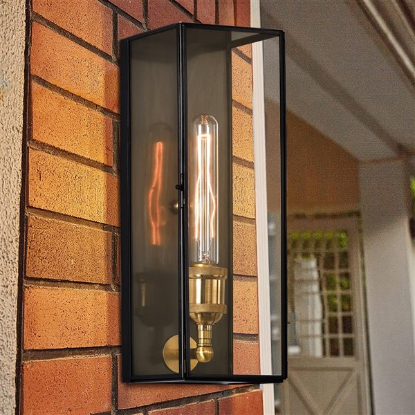 C Cattleya 14.25-in H Dark Bronze Hardwired Medium Base (E-26) Outdoor Wall Light