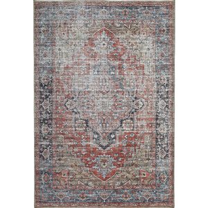 Rug Branch Transitional Persian  Red Blue Indoor Area Rug - 8x10