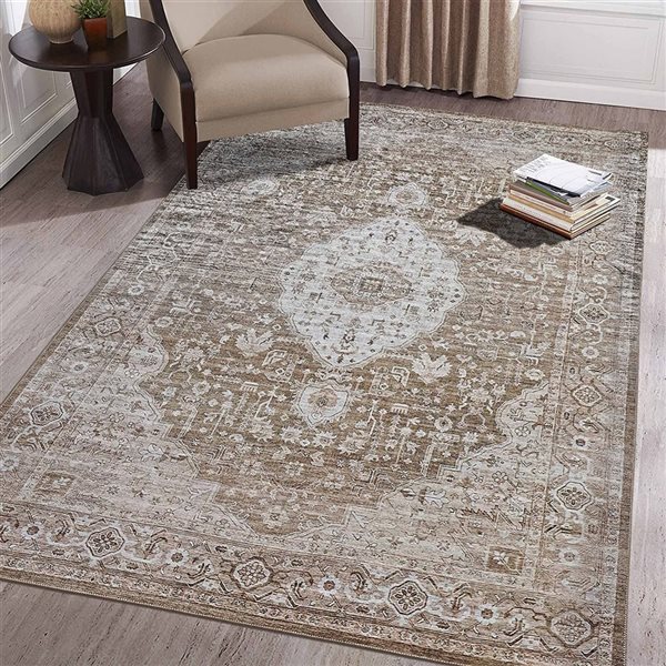 Rug Branch Transitional Persian  Brown Beige Indoor Area Rug - 8x10