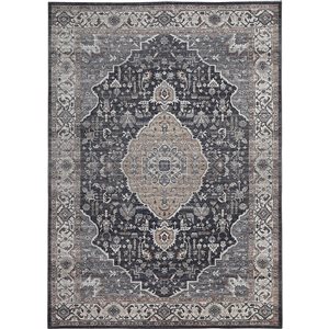 Rug Branch Transitional Persian  Black Beige Indoor Area Rug - 8x10