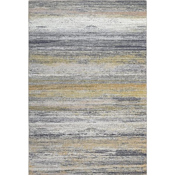 Rug Branch Contemporary Coastal  Gold Blue Indoor Area Rug - 4x6