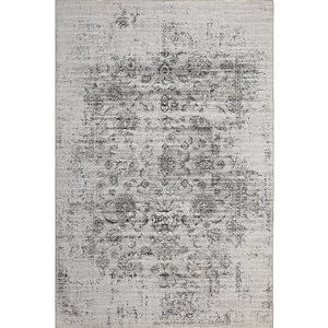 Rug Branch Transitional Vintage  Grey Beige Indoor Area Rug - 8x10