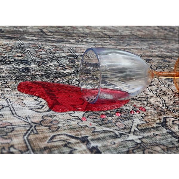 Rug Branch Transitional Persian  Blue Brown Indoor Area Rug - 5x7