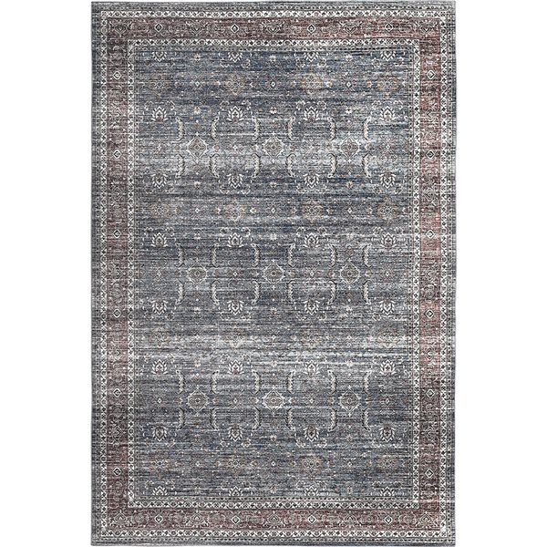 Rug Branch Transitional Persian  Blue Brown Indoor Area Rug - 5x7