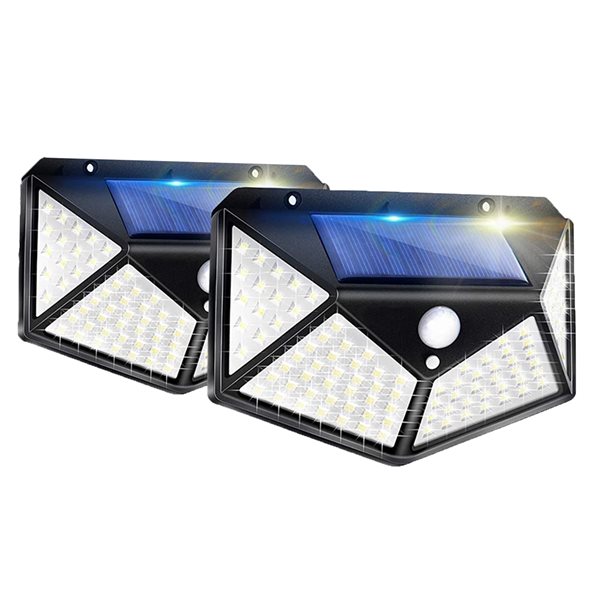 SOWAZ 270 Degree 1600 Lumen Dual Detection Zone Black Solar LED