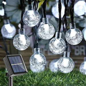 SOWAZ 20-ft Crystal Ball Solar Globe LED String Lights