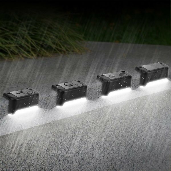 SOWAZ Black Solar LED Rail Light - 4-Pack