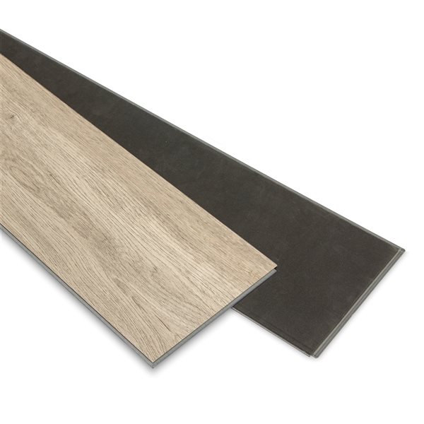 Revêtement de plancher SPC 3,5+1 mm en vinyle rigide de everhome 7,17 po x 48 po, chêne de Moraine