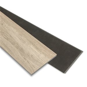 Revêtement de plancher SPC 3,5+1 mm en vinyle rigide de everhome 7,17 po x 48 po, chêne de Moraine