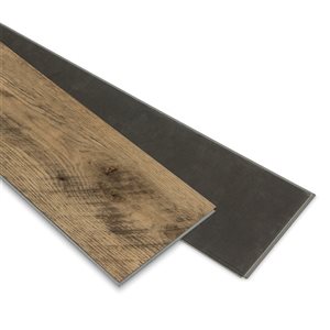 Revêtement de plancher SPC 3,5+1 mm en vinyle rigide de everhome 7.17 po x 48  po chêne Laurel