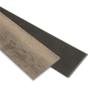 Revêtement de plancher SPC 4+1 mm par everhome en vinyle rigide de everhome 7,17 po x 48 po, chêne Aurora