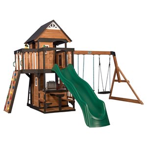 Backyard Discovery Canyon Creek 15.25-ft W x 15.70-ft L x 10-ft H Residential Outdoor Wood Playset