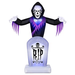 Occasions 8-ft H x 6-ft W Internal Light Reaper Halloween Inflatable