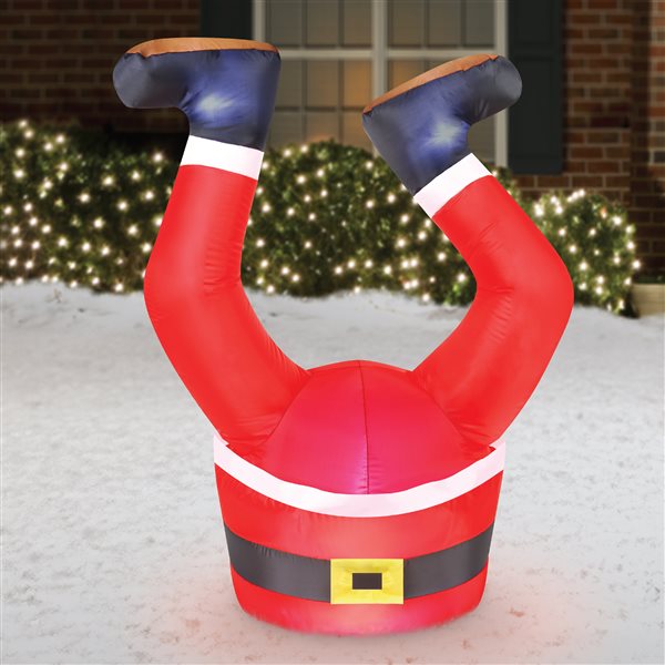 Occasions 42-in H x 19-in W Internal Light Santa Claus Legs Christmas Inflatable