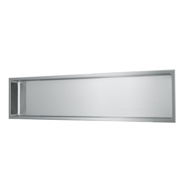 akuaplus® 12-in x 48-in Bath Shower Niche with Shelf  - Stainless Steel