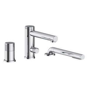 akuaplus® Claudia Chrome 1-handle Residential Roman Bathtub Faucet - Hand Shower Included