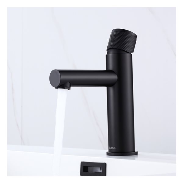 akuaplus® Claudia Matte Black 1-handle Single Hole Bathroom Sink Faucet