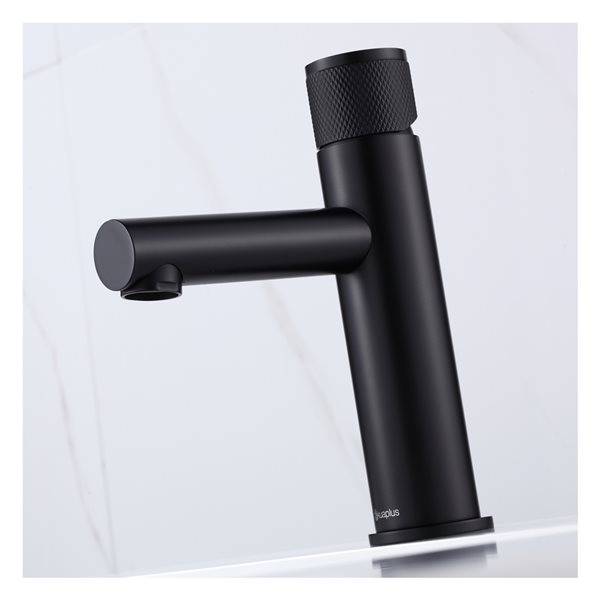 akuaplus® Claudia Matte Black 1-handle Single Hole Bathroom Sink Faucet