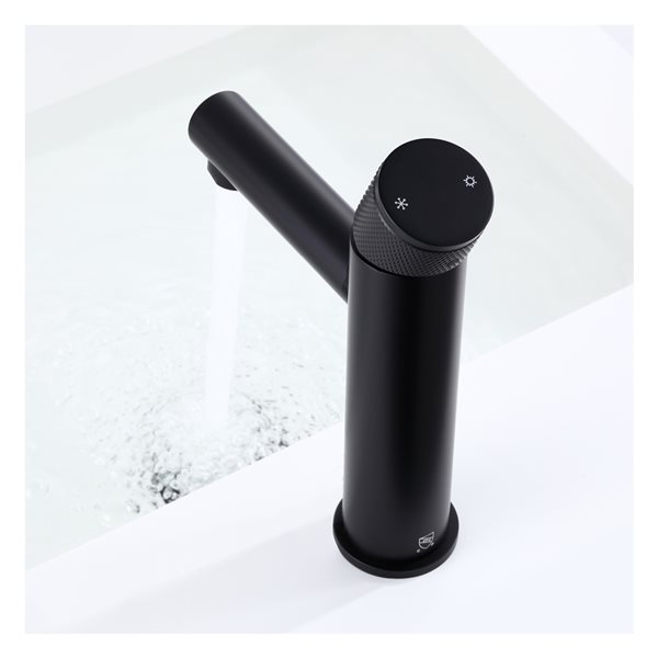 akuaplus® Claudia Matte Black 1-handle Single Hole Bathroom Sink Faucet