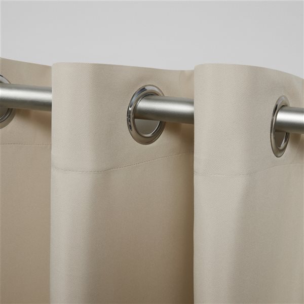 Paire de rideaux filtrants Cabana par Exlusive Home en polyester beige de 96 po