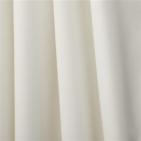 Exclusive Home Academy 96-in Ivory Polyester Blackout Curtain Panel Pair