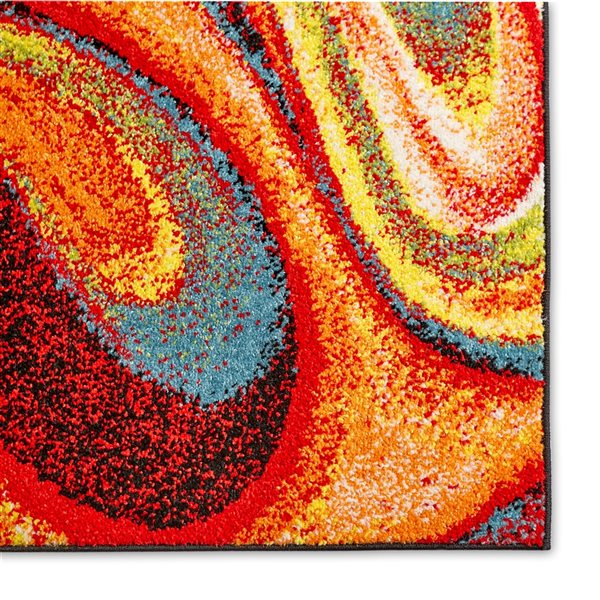 Home Dynamix Splash Adja 8-in x 10-in Multicolour Rectangular Indoor Abstract Rug