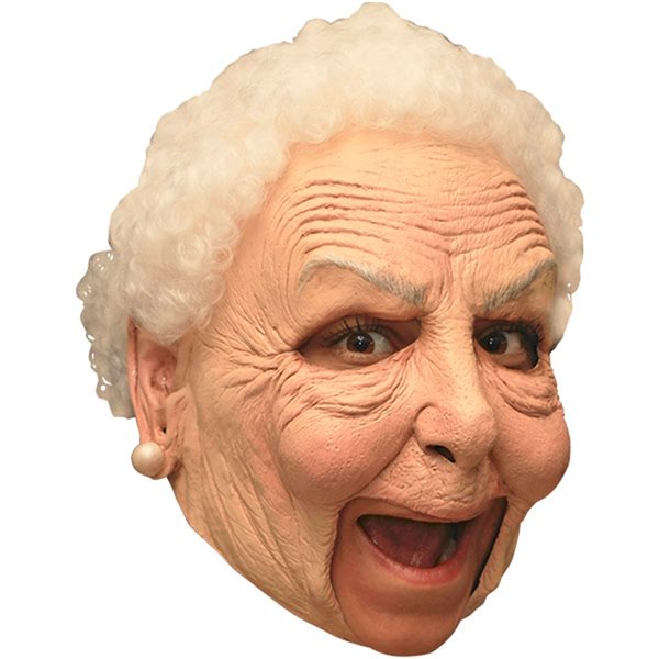 old lady scary mask