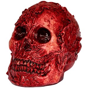 Ghoulish Productions Red Fleshy Skull Halloween Decoration